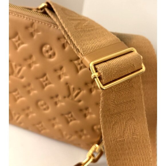 Louis Vuitton Coussin PM Camel Bag Monogram Lambskin Leather Gold Chain Purse - Picture 8 of 16